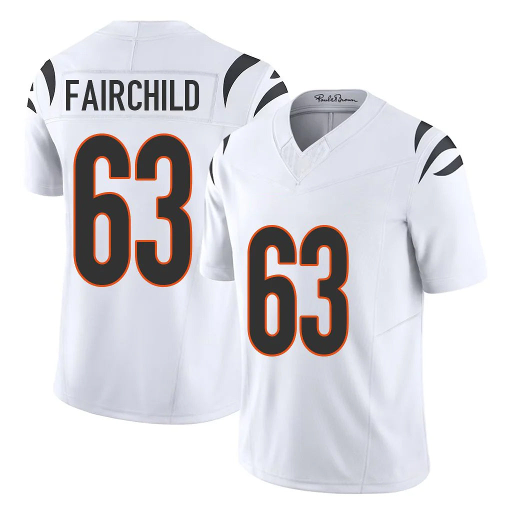 C.Bengals #63 Dylan Fairchild Player White Vapor F.U.S.E. Limited Home Game STECN Stitched Jerseys