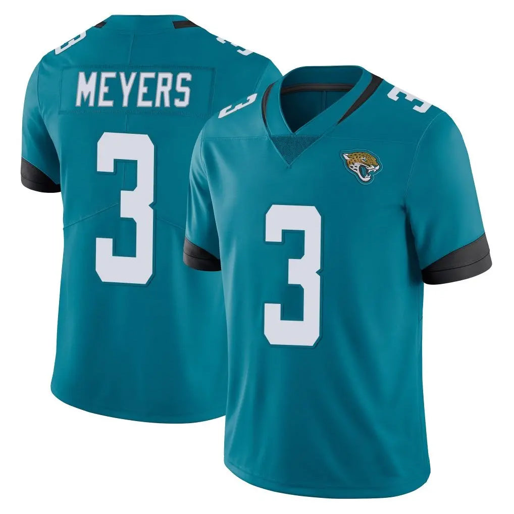 J.Jaguars #3 Jakobi Meyers Player Teal Vapor Untouchable Limited Home Game STECN Stitched Jerseys