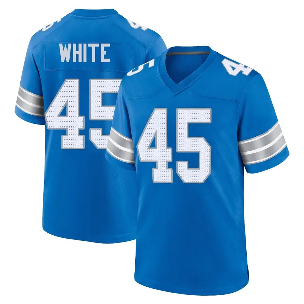 D.Lions #45 Devin White Player Blue Alternate Home Game STECN Stitched Jerseys
