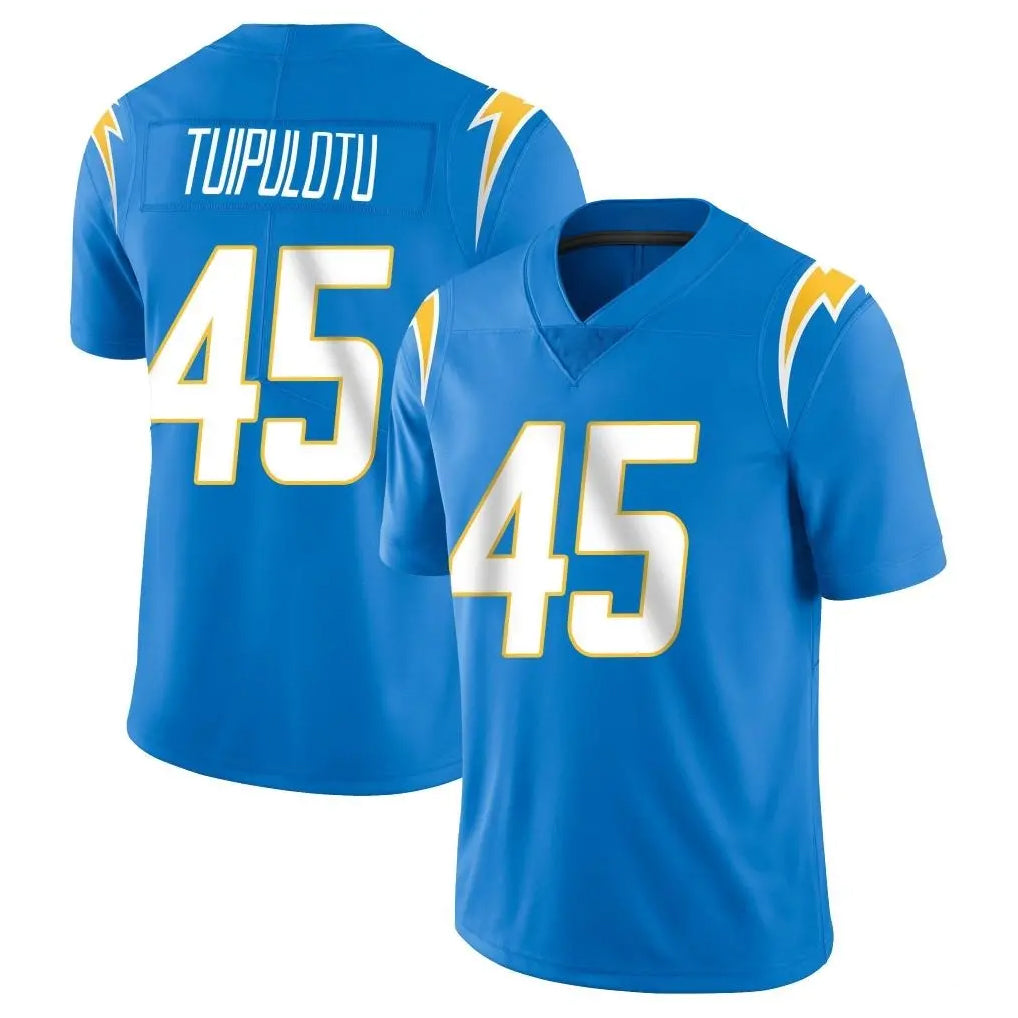 LA.Chargers #45 Tuli Tuipulotu Player Blue Limited Vapor Untouchable Home Game STECN Stitched Jerseys