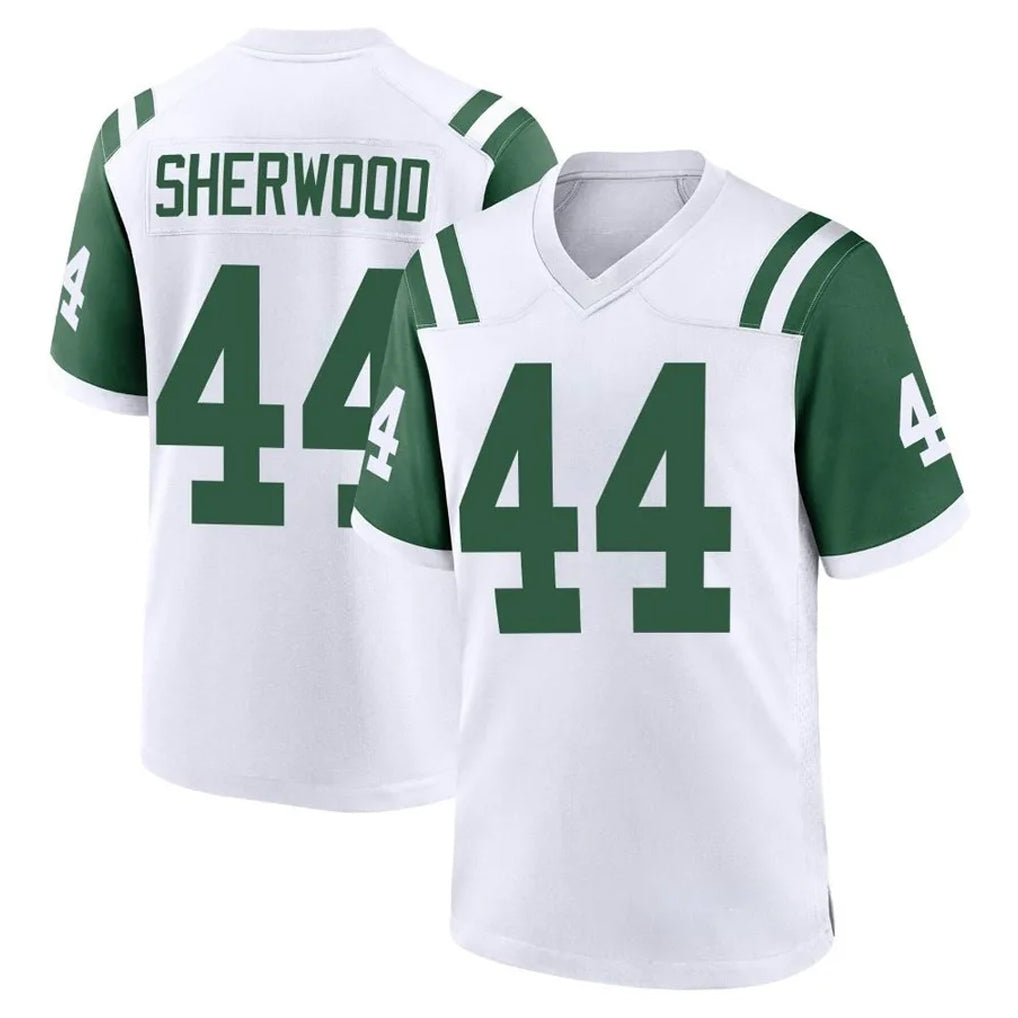 NY.Jets #44 Jamien Sherwood Player White Classic Home Game STECN Stitched Jerseys