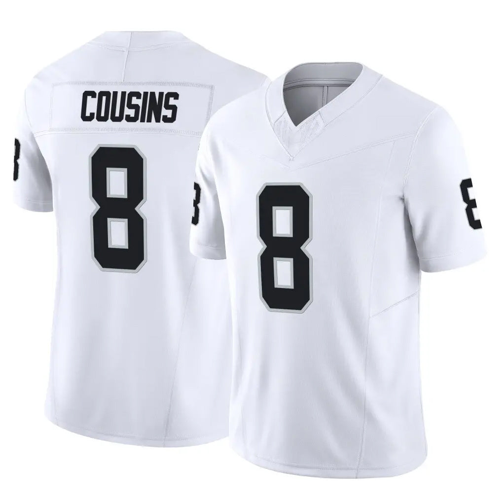LV.Raiders #8 Kirk Cousins Player White Limited Vapor F.U.S.E. Home Game STECN Stitched Jerseys