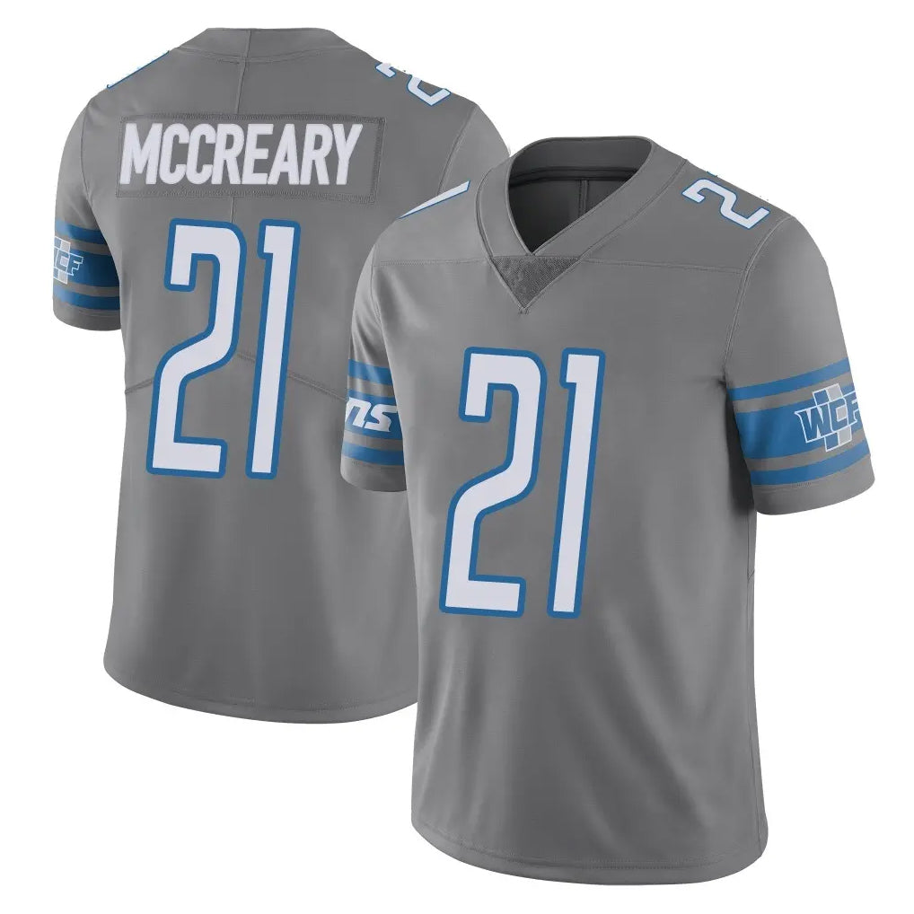 D.Lions #21 Roger McCreary Player Gray Vapor Untouchable Limited Home Game STECN Stitched Jerseys