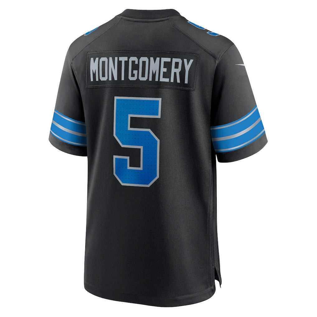 STECN D.Lions #5 David Montgomery Black 2nd Alternate Game Jersey