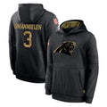 C.Panthers #3 Princely Umanmielen Player Black Salute to Service Pullover Hoodies Limited Game STECN Stitched Jerseys