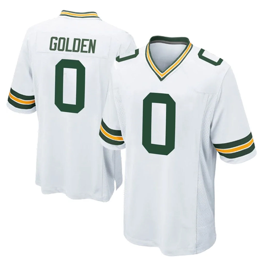 GB.Packers #0 Matthew Golden Player White Home Game STECN Stitched Jerseys