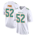 M.Dolphins #52 Patrick Paul Player White Fashion Home Game STECN Stitched Jerseys