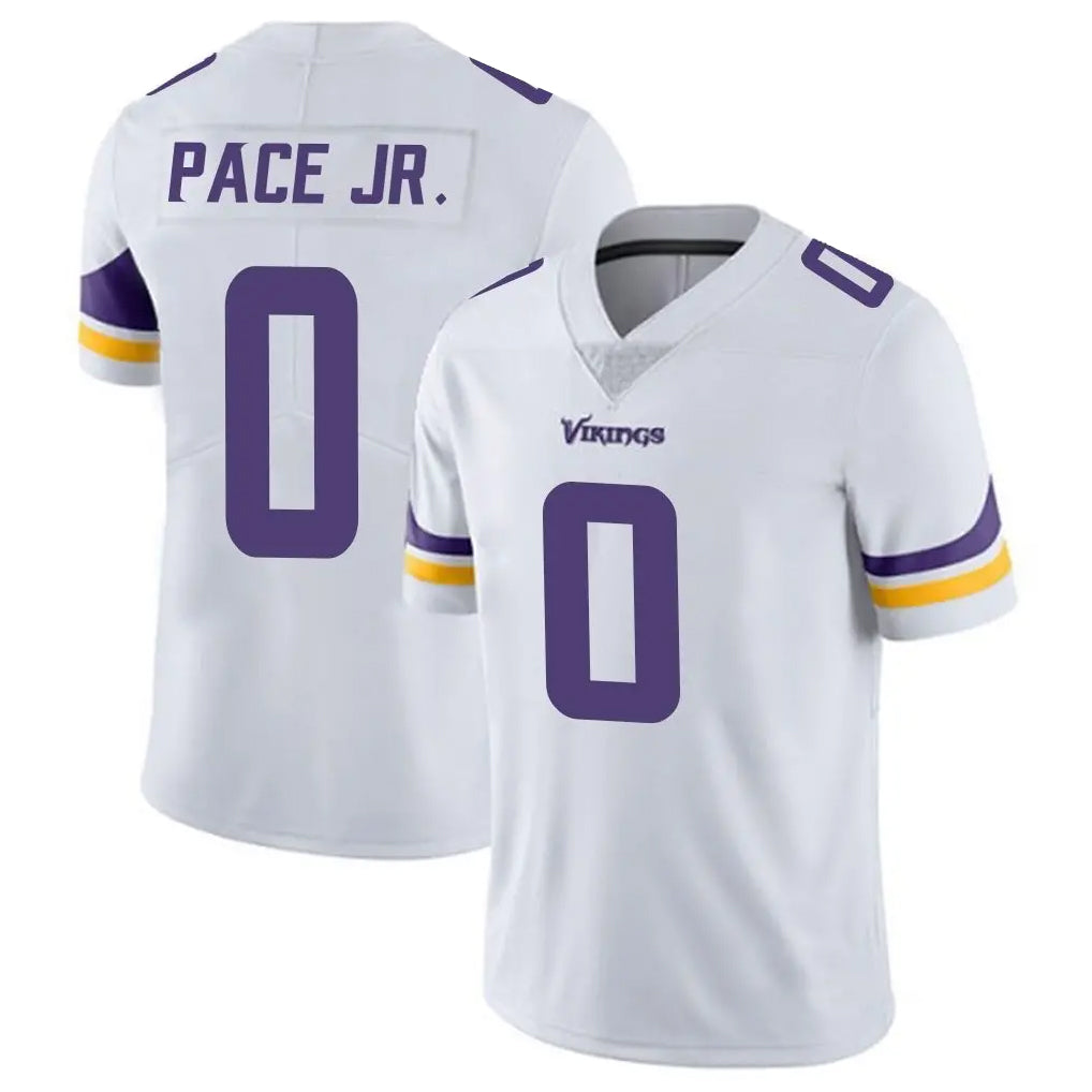M.Vikings #0 Ivan Pace Jr. Player White Limited Vapor Untouchable Home Game STECN Stitched Jerseys