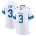 D.Lions #3 Jack Fox Player White Alternate Home Game STECN Stitched Jerseys