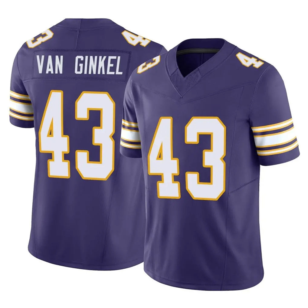 M.Vikings #43 Andrew Van Ginkel Player Purple Limited Classic Vapor F.U.S.E. Home Game STECN Stitched Jerseys
