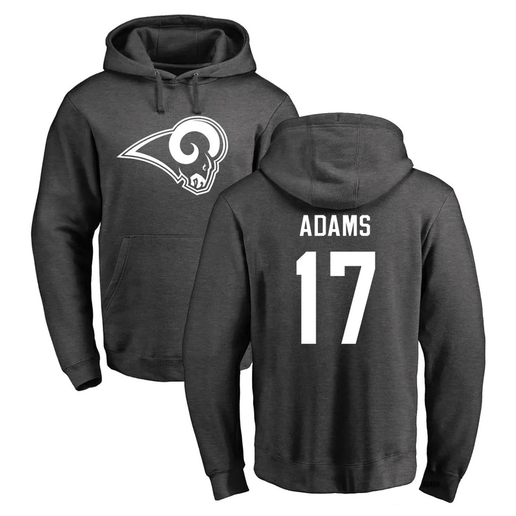 LA.Rams #17 Davante Adams Player Gray Pullover Hoodie Limited Game STECN Stitched Jerseys