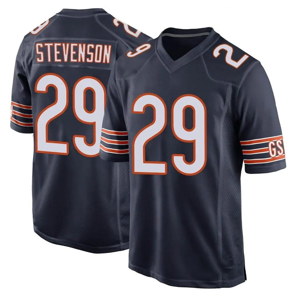 C.Bears #29 Tyrique Stevenson Player Navy Home Game STECN Stitched Jerseys