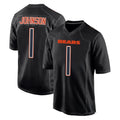 C.Bears #1 Jaylon Johnson Player Carbon Black Fashion Game STECN Stitched Jerseys