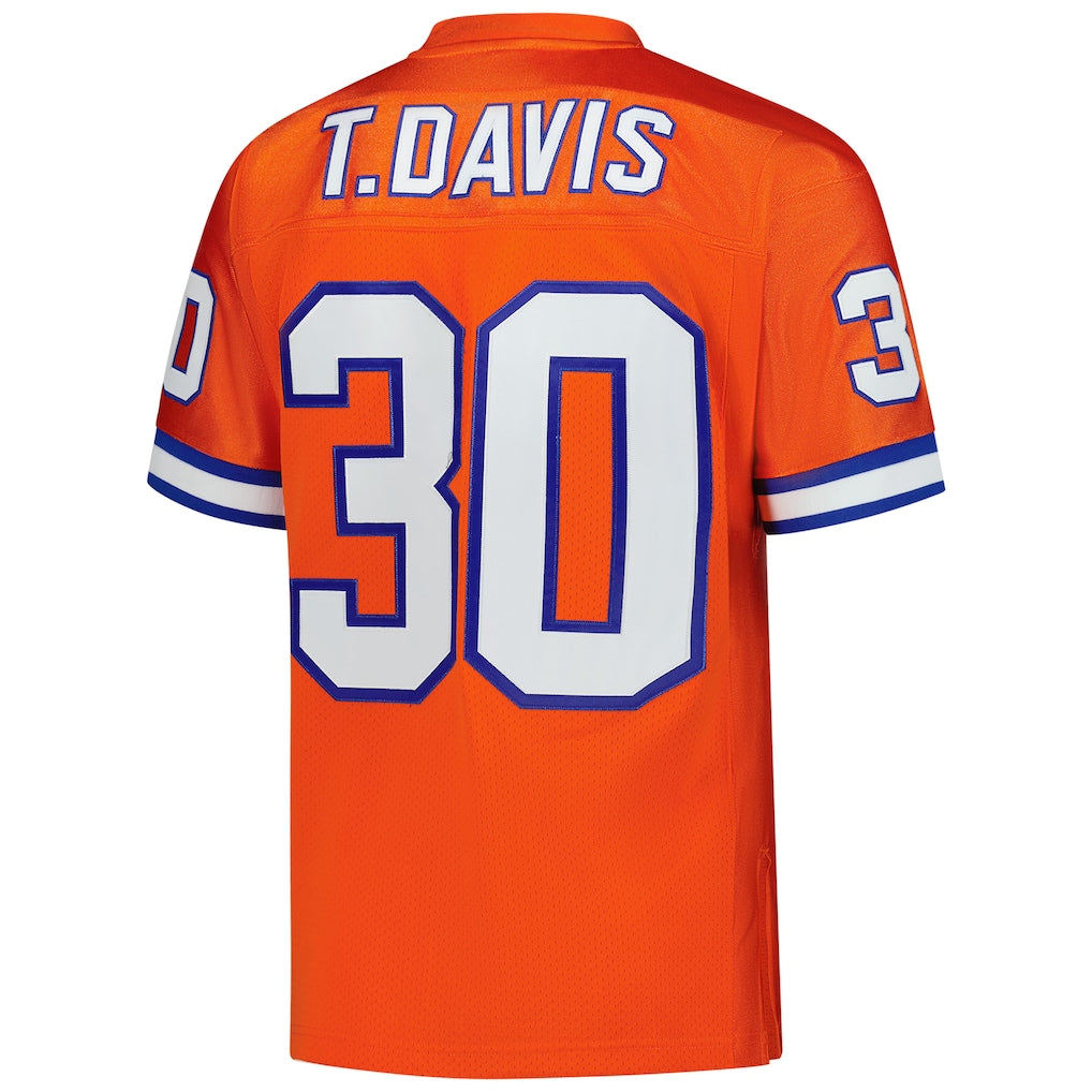 STECN D.Broncos #30 Terrell Davis Mitchell & Ness Orange 1995 Authentic Throwback Retired Player Jersey