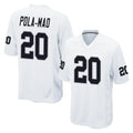LV.Raiders #20 Isaiah Pola-Mao Player White Home Game STECN Stitched Jerseys