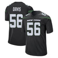 NY.Jets #56 Demario Davis Player Stealth Black Home Game STECN Stitched Jerseys