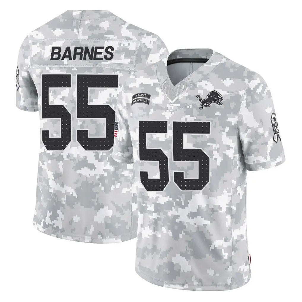 D.Lions #55 Derrick Barnes Player Arctic Camo Salute To Service Limited STECN Stitched Jerseys