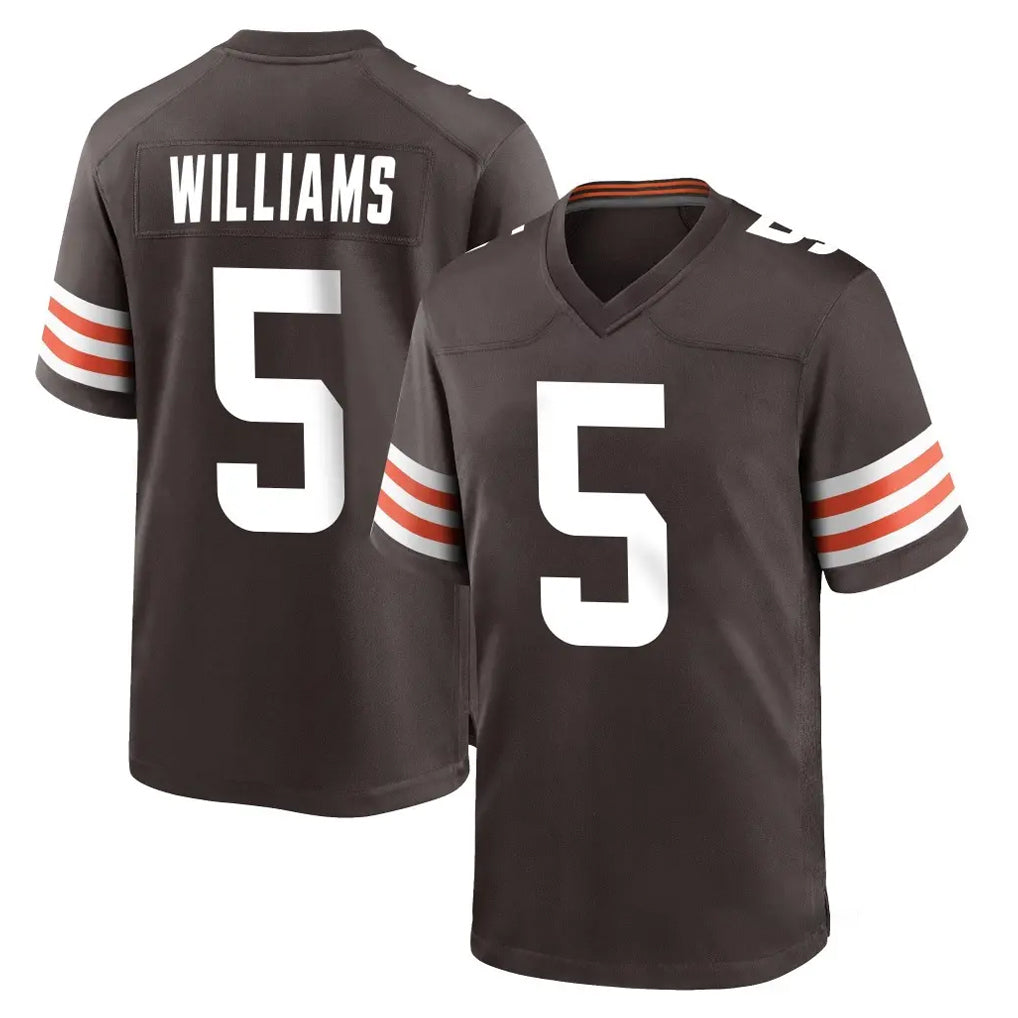 C.Browns #5 Quincy Williams Player Brown Home Game STECN Stitched Jerseys