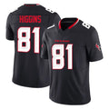 H.Texans #81 Jayden Higgins Player Navy Limited Alternate Vapor F.U.S.E. Home Game STECN Stitched Jerseys