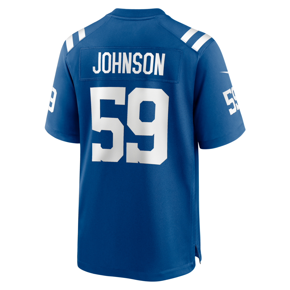 STECN IN.Colts #59 Buddy Johnson Royal Team Game Jersey