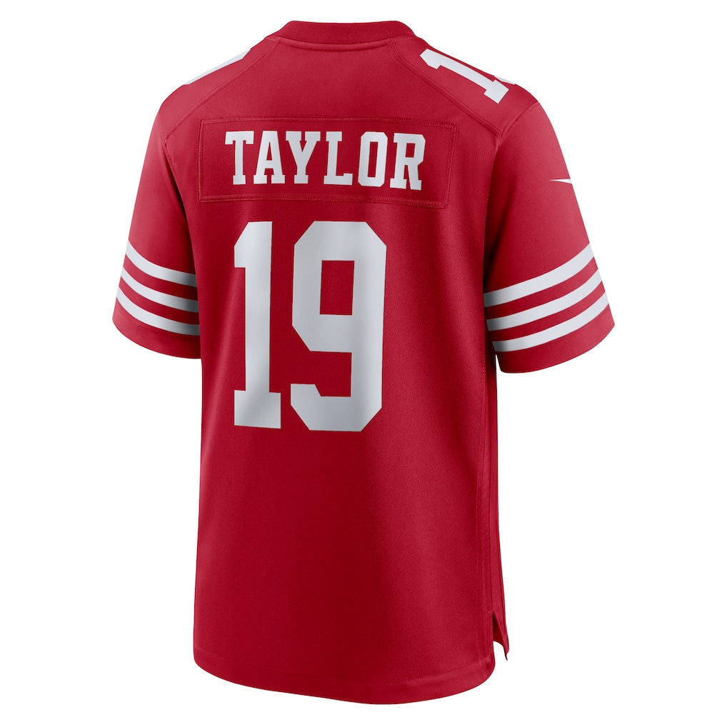 STECN SF.49ers #19 Trent Taylor Scarlet Team Game Jersey