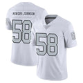 LV.Raiders #58 Jackson Powers-Johnson Player White Limited Color Rush Home Game STECN Stitched Jerseys