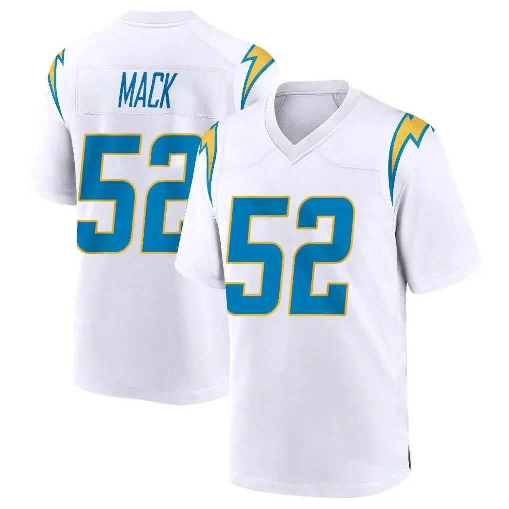LA.Chargers #52 Khalil Mack Player White Home Game STECN Stitched Jerseys