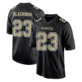 NO.Saints #23 Julian Blackmon Player Black Carbon Fashion Home Game STECN Stitched Jerseys