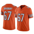 C.Bears #67 Garrett Bradbury Player Orange Alternate Vapor Limited Home Game STECN Stitched Jerseys