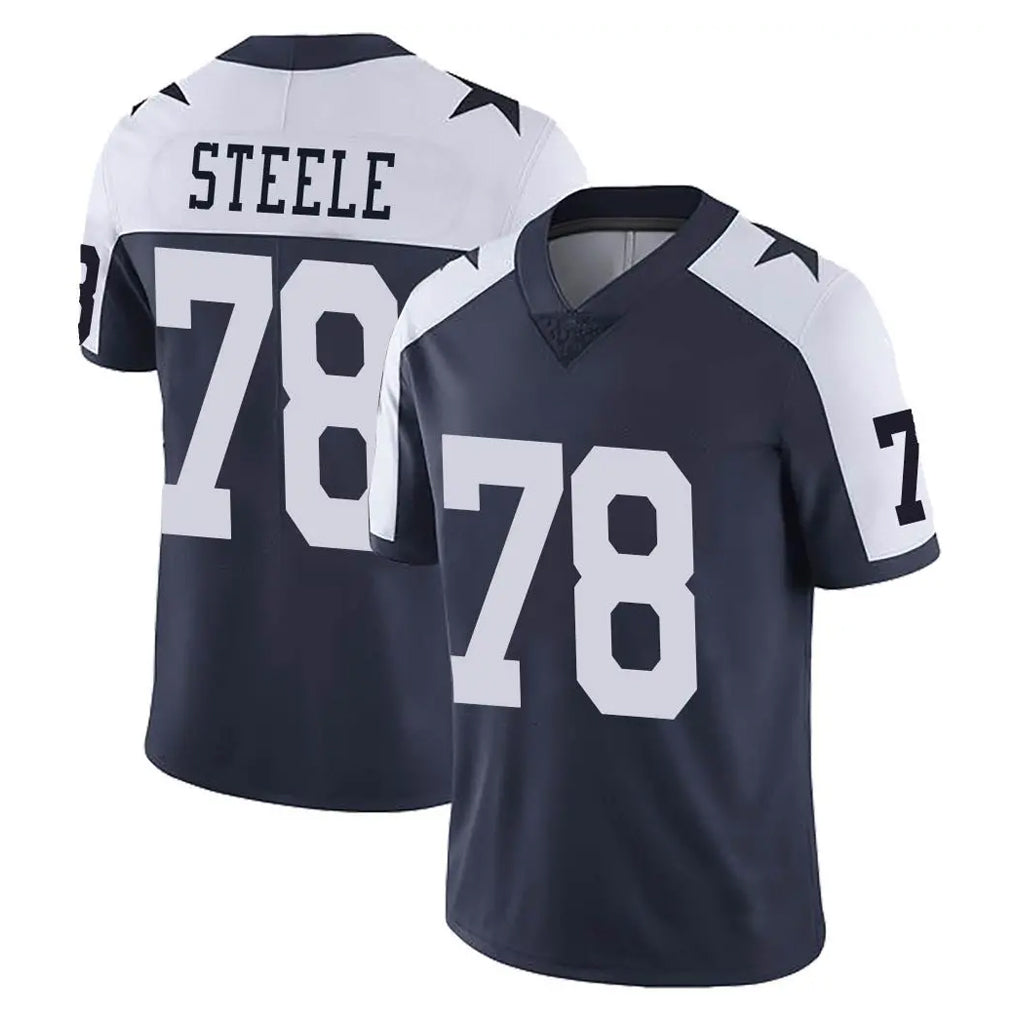 D.Cowboys #78 Terence Steele Player Navy-White Limited Alternate Vapor Untouchable Home Game STECN Stitched Jerseys