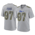 LA.Rams #97 Poona Ford Player Gray Atmosphere Fashion Home Game STECN Stitched Jerseys