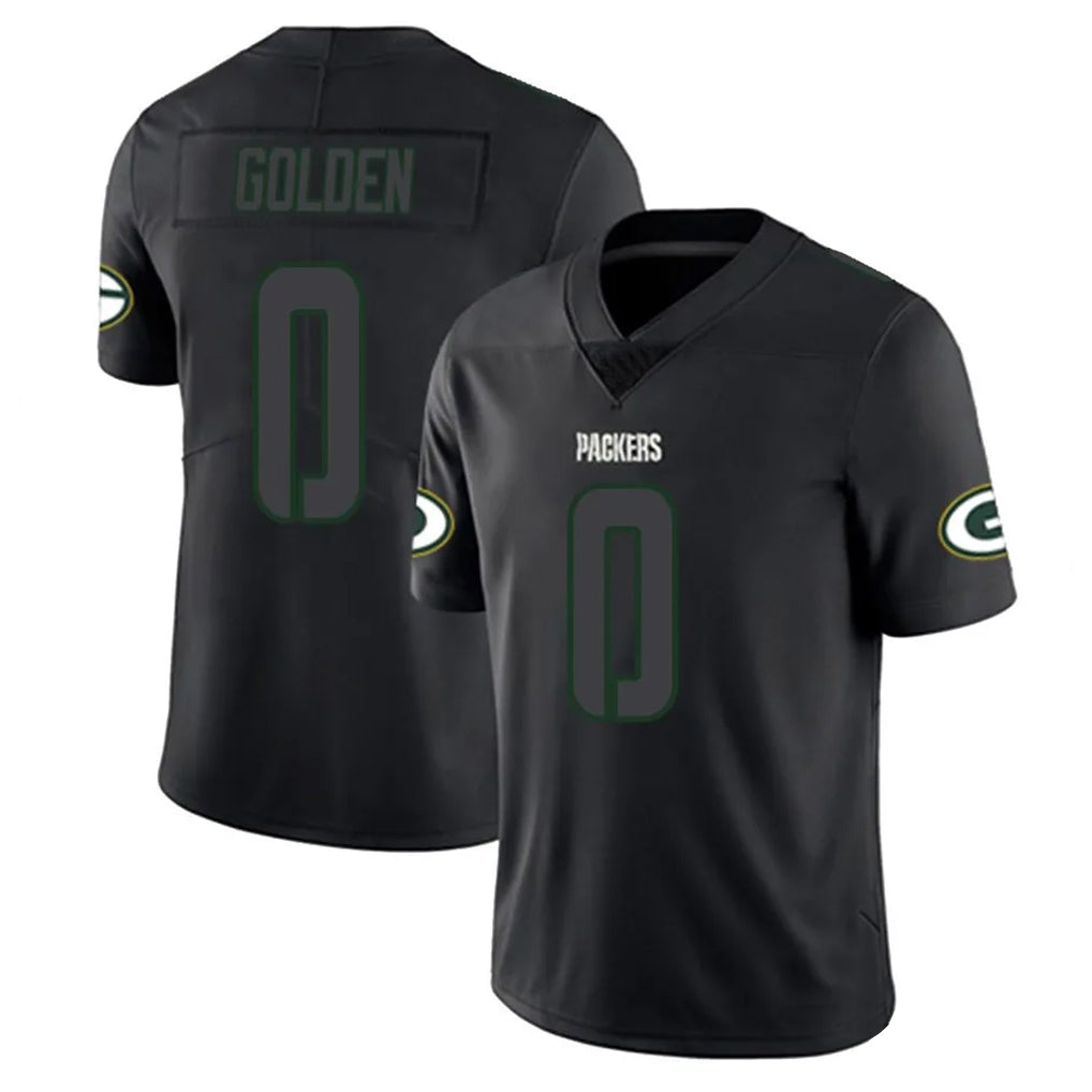 GB.Packers #0 Matthew Golden Player Black Impact Limited Home Game STECN Stitched Jerseys