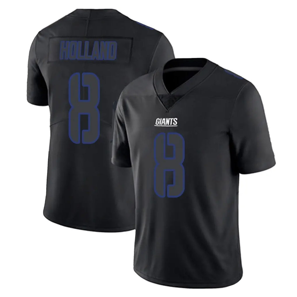 NY.Giants #8 Jevon Holland Player Black Impact Limited Home Game STECN Stitched Jerseys