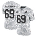 D.Lions #69 Tate Ratledge Player Arctic Camo Salute To Service Limited STECN Stitched Jerseys