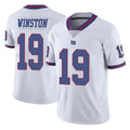 NY.Giants #19 Jameis Winston Player White Color Rush Home Game STECN Stitched Jerseys