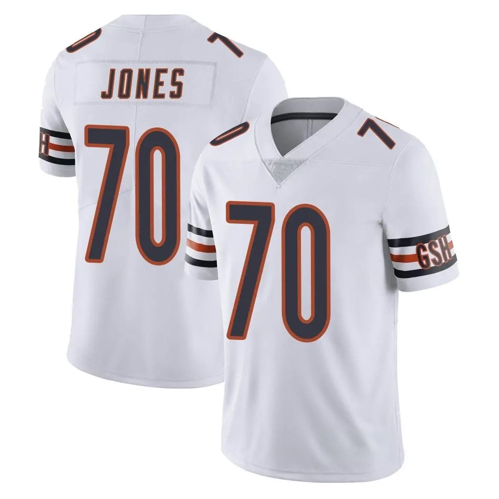 C.Bears #70 Braxton Jones Player White Vapor Untouchable Limited Home Game STECN Stitched Jerseys
