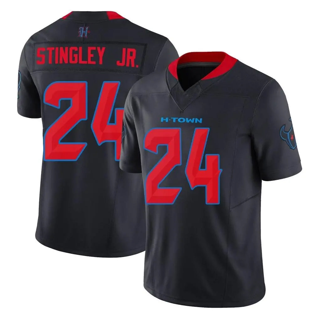 H.Texans #24 Derek Stingley Jr. Player Navy Limited 2nd Alternate Vapor F.U.S.E. Home Game STECN Stitched Jerseys