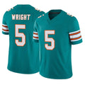 M.Dolphins #5 Jaylen Wright Player Aqua Limited Alternate Vapor F.U.S.E. Home Game STECN Stitched Jerseys