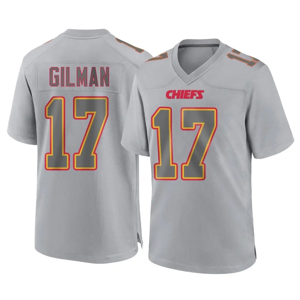 KC.Chiefs #17 Alohi Gilman Player Gray Atmosphere Fashion Game STECN Stitched Jerseys