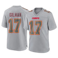 KC.Chiefs #17 Alohi Gilman Player Gray Atmosphere Fashion Game STECN Stitched Jerseys