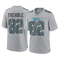 C.Panthers #82 Tommy Tremble Player Gray Atmosphere Fashion Game STECN Stitched Jerseys