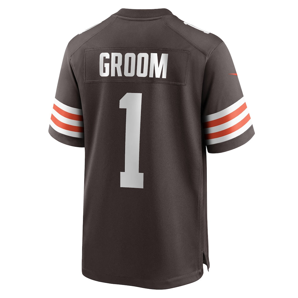 STECN C.Browns #1 Groom Brown Game Jersey