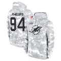 M.Dolphins #94 Jordan Phillips Player Arctic Camo Salute to Service Hoodies Limited Game STECN Stitched Jerseys