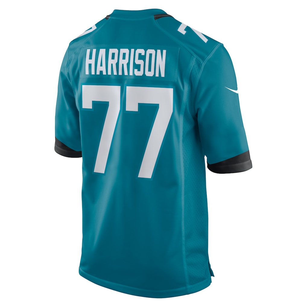 STECN J.Jaguars #77 Anton Harrison Teal Game Jersey