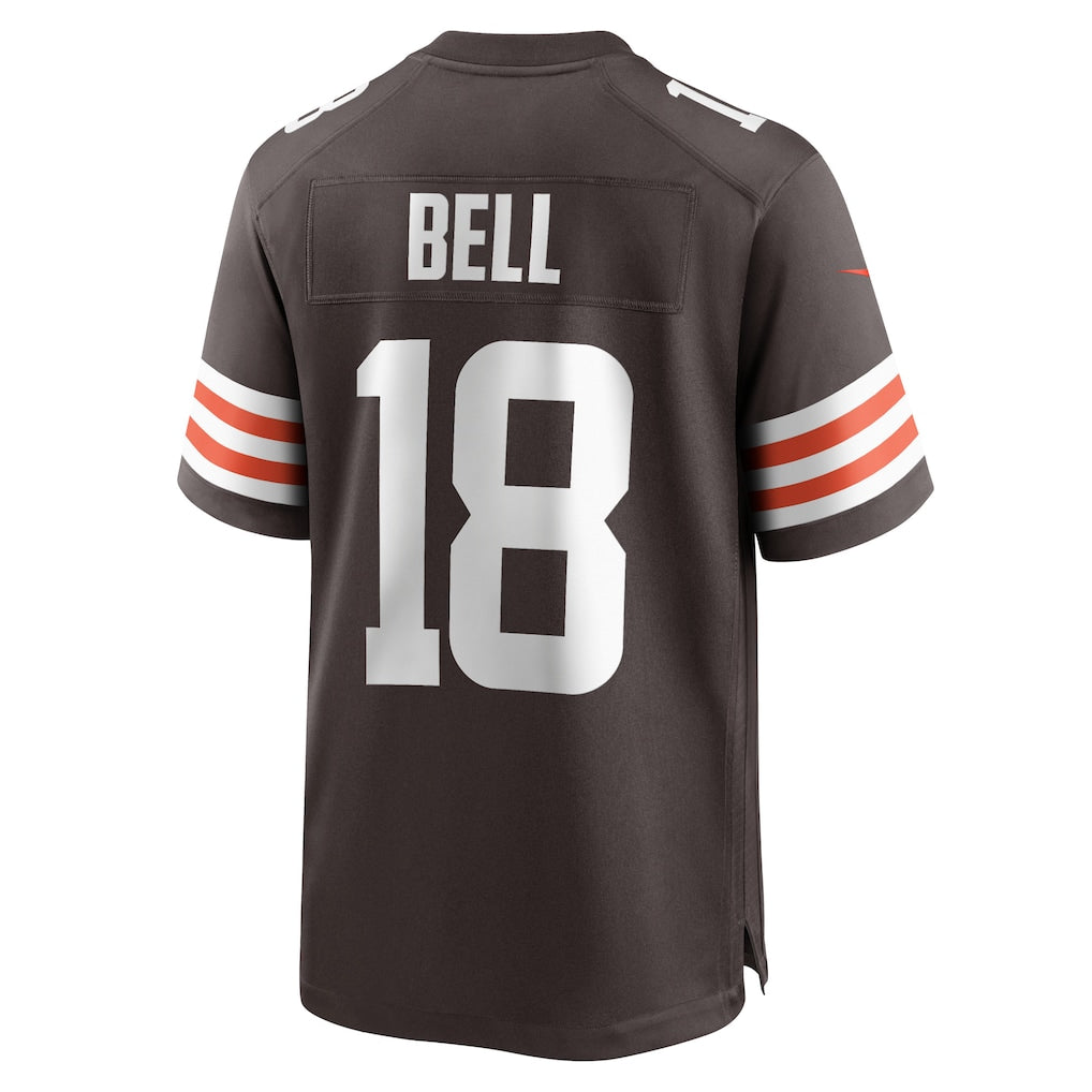 STECN C.Browns #18 David Bell Brown Game Jersey