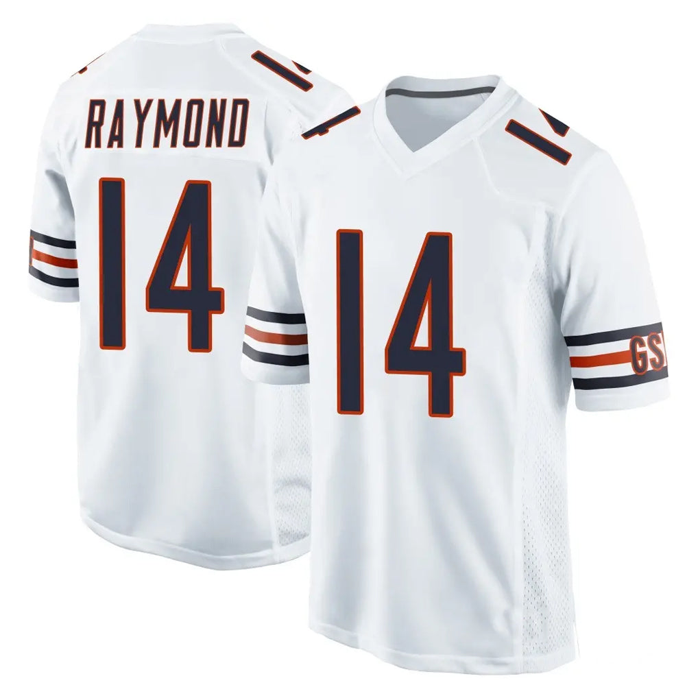 C.Bears #14 Kalif Raymond Player White Home Game STECN Stitched Jerseys