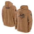 M.Vikings ## Vikings Blank Player Brown Salute to Service Pullover Hoodies Limited Game STECN Stitched Jerseys