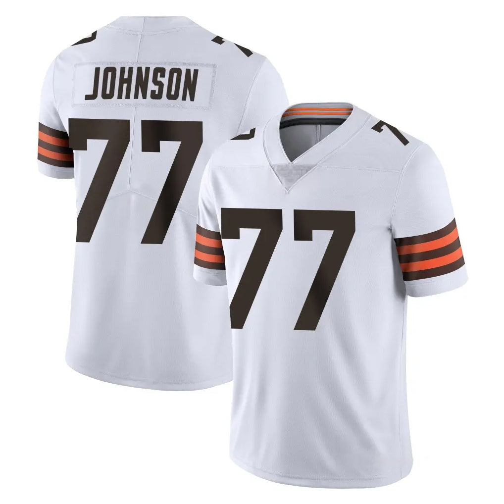 C.Browns #77 Zion Johnson Player White Vapor Untouchable Limited Home Game STECN Stitched Jerseys