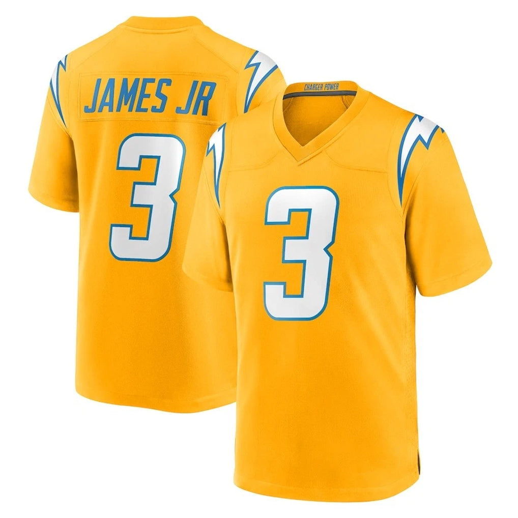 LA.Chargers #3 Derwin James Jr. Player Gold Home Game STECN Stitched Jerseys