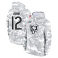 C.Bears #12 Devin Bush Player Arctic Camo Salute to Service Pullover Hoodies Limited STECN Stitched Jerseys
